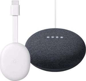Google Chromecast 2K met TV + Nest Mini Zwart