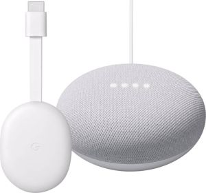 Google Chromecast 4K met TV + Nest Mini Wit