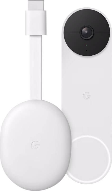 Google Chromecast HD met TV + Nest Doorbell