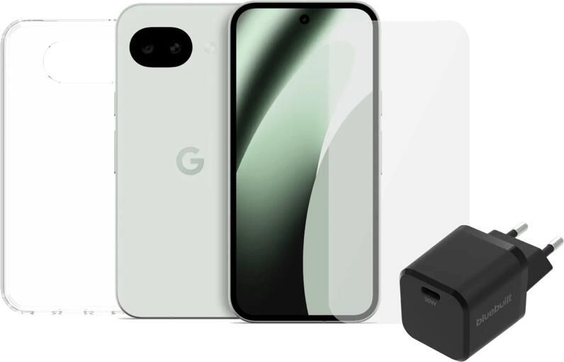 Google Pixel 10a 128GB Lichtgroen 5G + Compleet Accessoirepakket