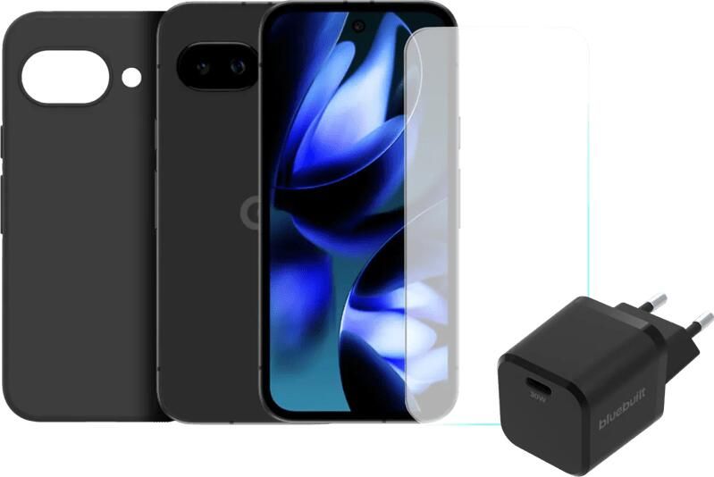 Google Pixel 9a 128GB Zwart 5G + Compleet Accessoirepakket
