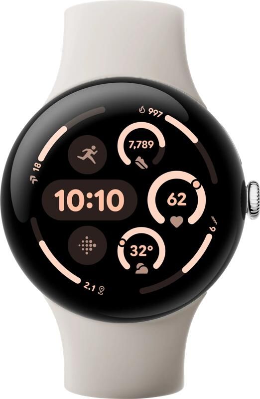 Google Pixel Watch 3 Zilver Crème 45mm