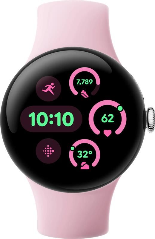 Google Pixel Watch 3 Zilver Roze 41mm