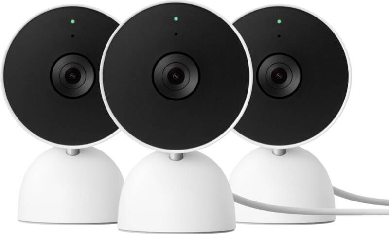 Google Nest Cam Indoor Wired 3-pack