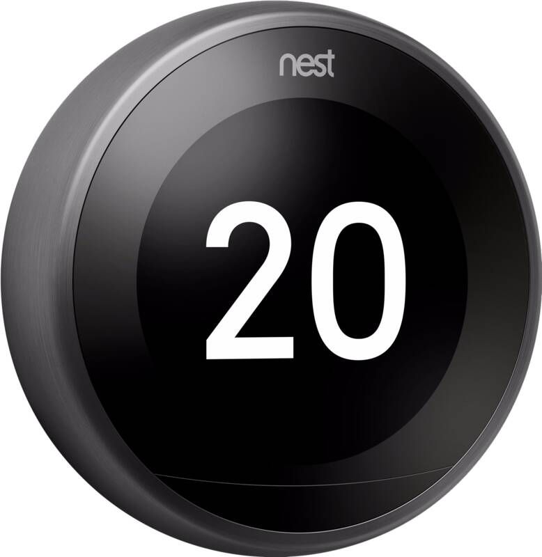 Google Nest Learning Thermostat V3 Zwart | elektronica en media | Smart Home Slimme Thermostaten | 0813917021149