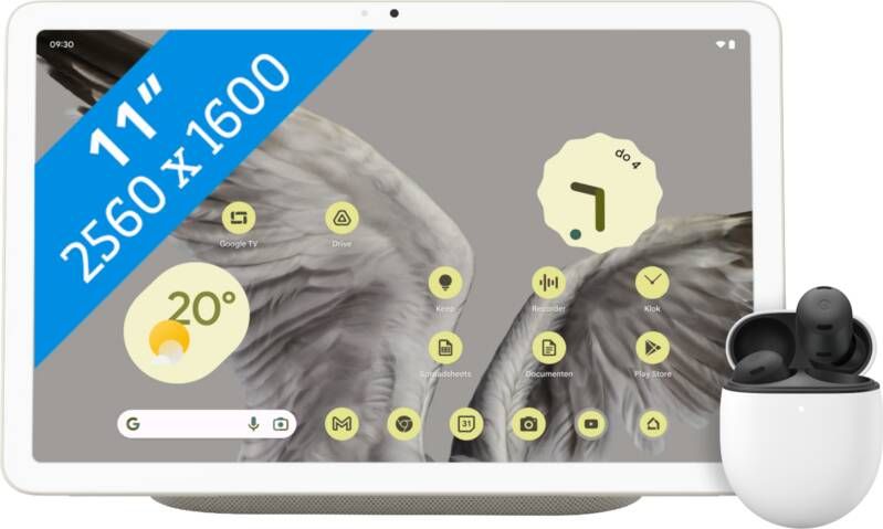Google Pixel Tablet 128GB Wifi Crème + Pixel Buds Pro Zwart