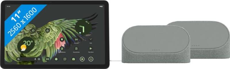 Google Pixel Tablet 256GB Wifi Grijs en Oplaaddock met Speaker + Extra Dock