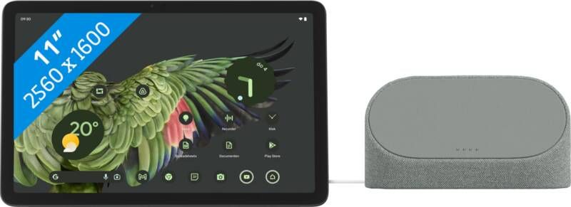 Google Pixel Tablet 256GB Wifi Grijs en Oplaaddock met Speaker + Extra Dock