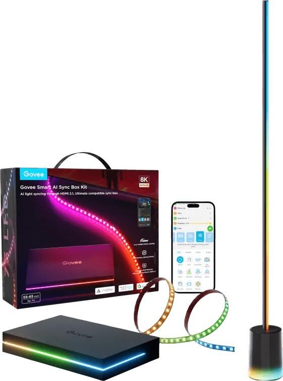 Govee Smart AI Sync Box Kit + Floor Lamp 2