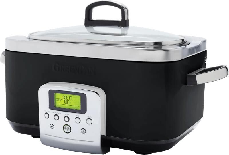 Greenpan Slowcooker 6.0 liter Black Keramische anti-baklaag