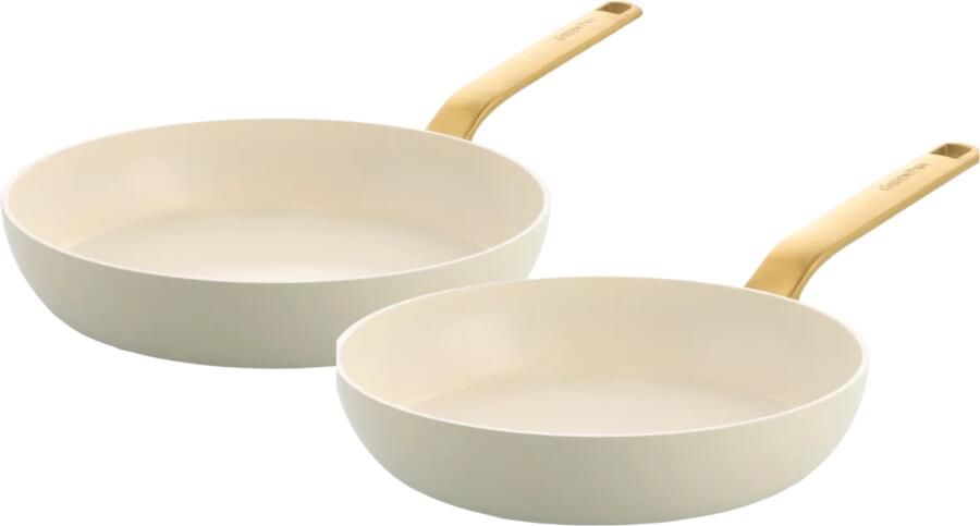 Greenpan Evolution Koekenpannenset 24 + 28 cm Cream White