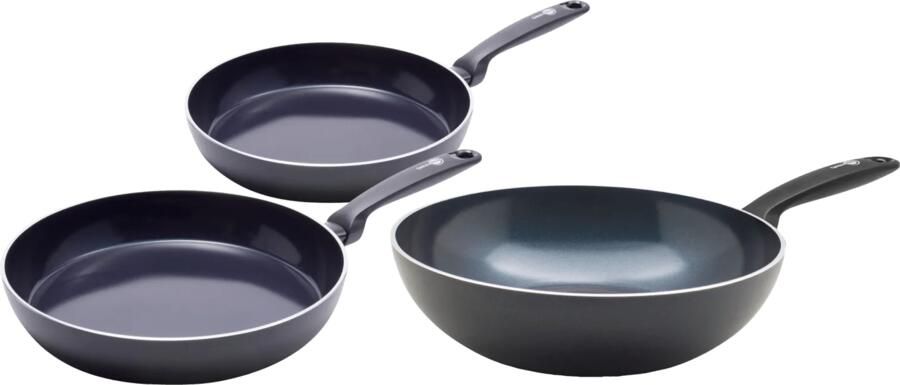 Greenpan Torino Keramische koekenpannenset 24 + 28 cm + Wokpan 28 cm