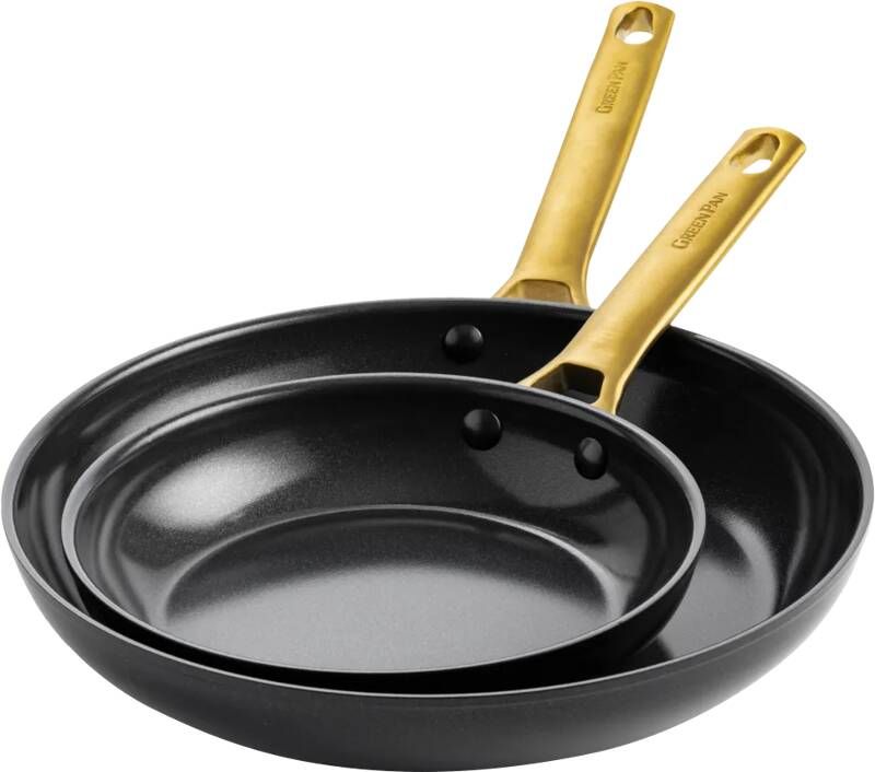 Greenpan Padova Koekenpannenset 20 + 26 cm zwart