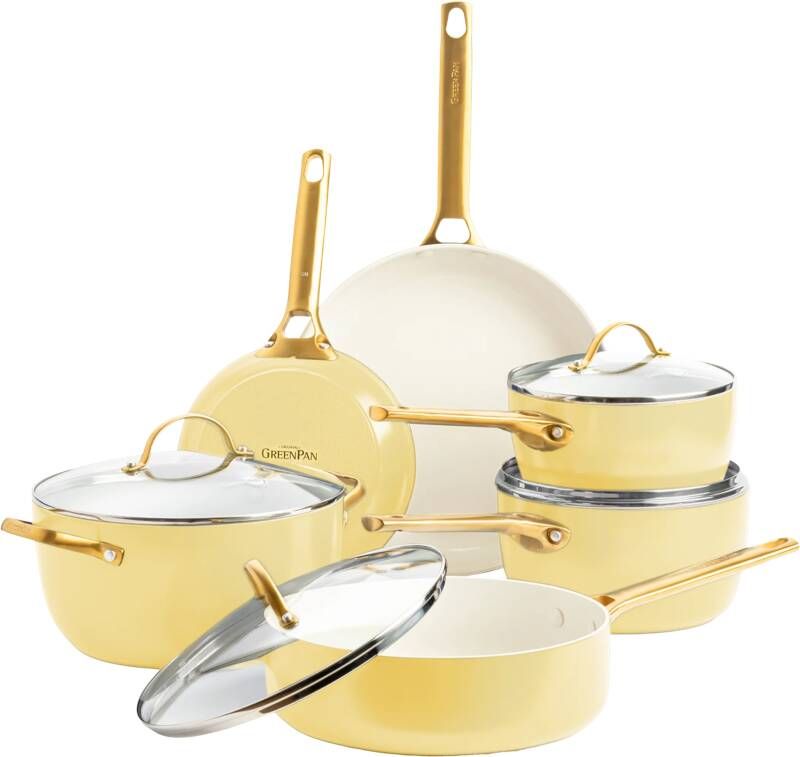 Greenpan Padova Reserve Pannenset 10-delig Sunshine Yellow