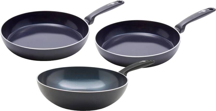 Greenpan Torino Keramische koekenpannenset 24 + 28 cm + wokpan