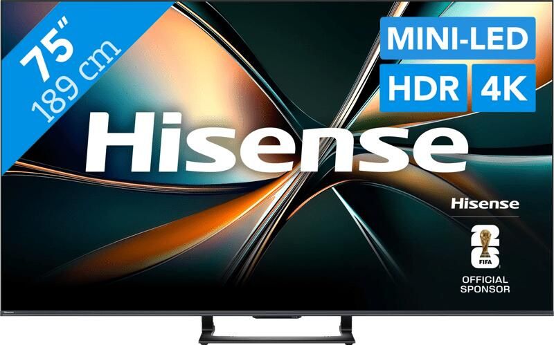 Hisense ULED MiniLED 75U7Q (2025) | Dolby Vision Televisies | Beeld&Geluid Televisies | 6942351416250