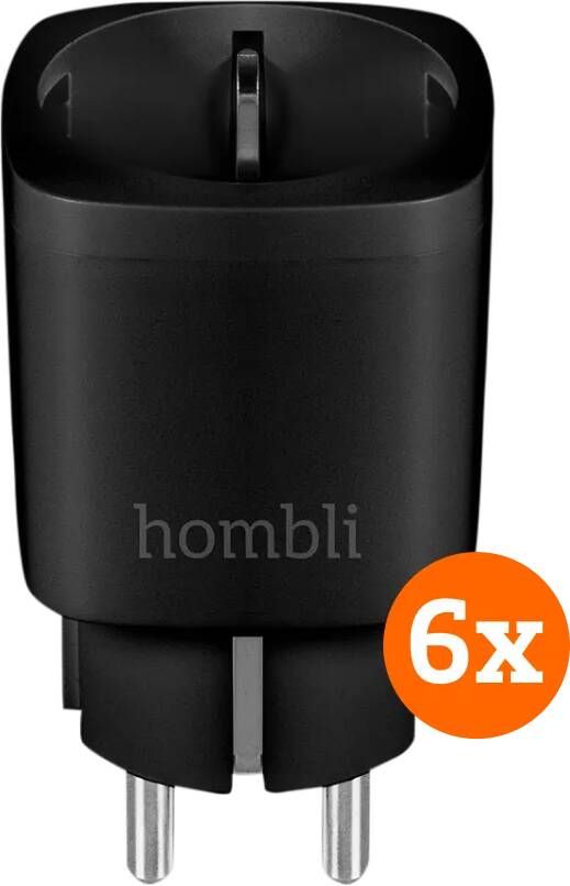 Hombli Slimme Stekker Zwart 6-Pack