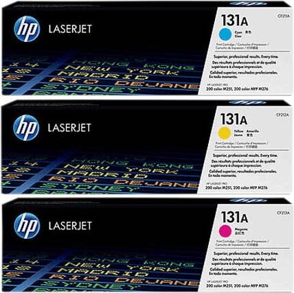 HP 131A tonercartridge 3 x 1800 pagina&apos;s pak van 3 geel cyaan magenta