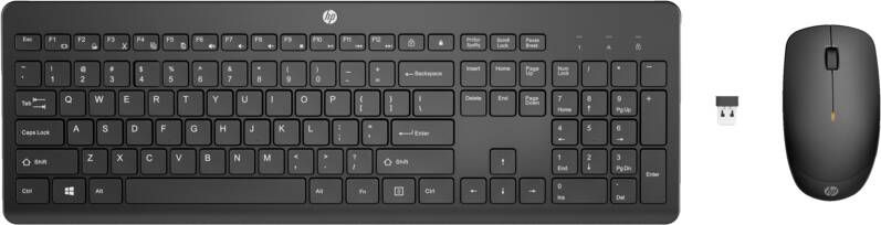 HP 230 Wireless Keyboard and Mouse Combo Toetsenbord Zwart