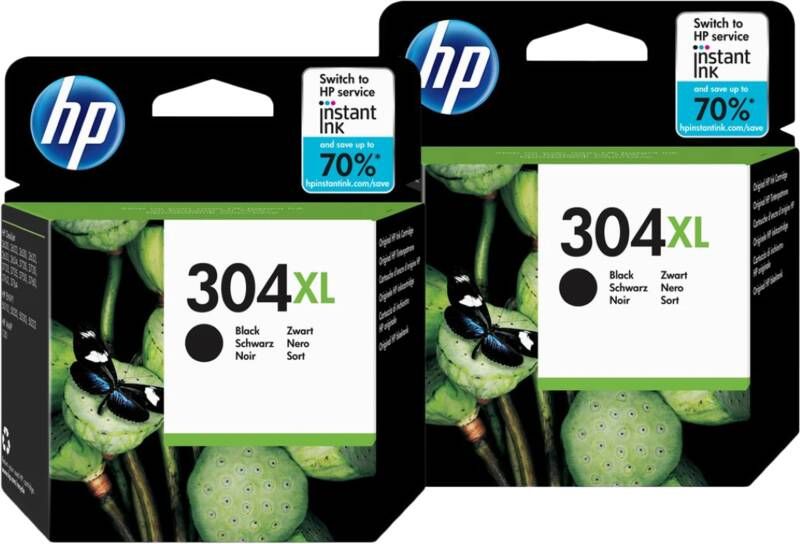 HP 304XL Cartridges Zwart Duo Pack