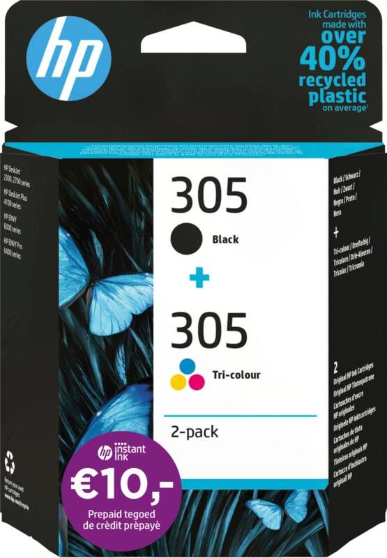 HP 305 Tri-Color Black (2-pack) | Cartridges&Toners | Computer&IT Printen&Scannen | 0195161166969