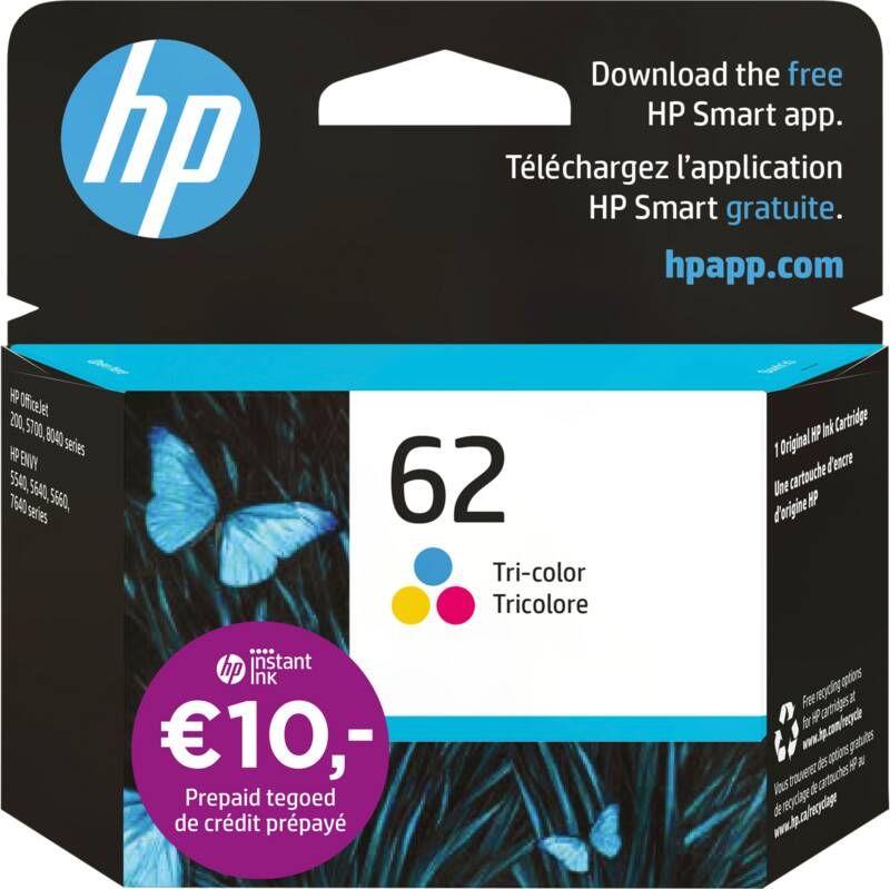 HP C2P06AE ink cartridge 3-colors No. 62 | Cartridges&Toners | Computer&IT Printen&Scannen | C2P06AE