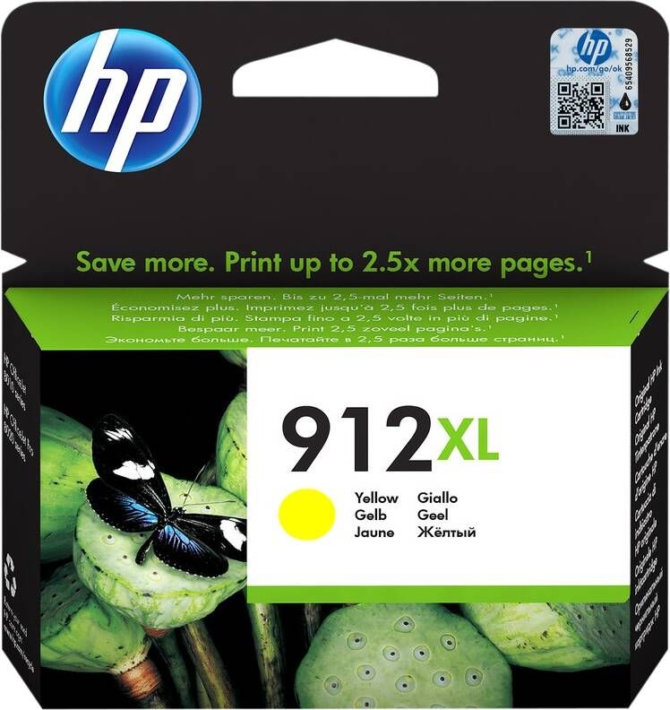 HP 912XL inktcartridge geel inkjet hoog rendement 825 pagina&apos;s
