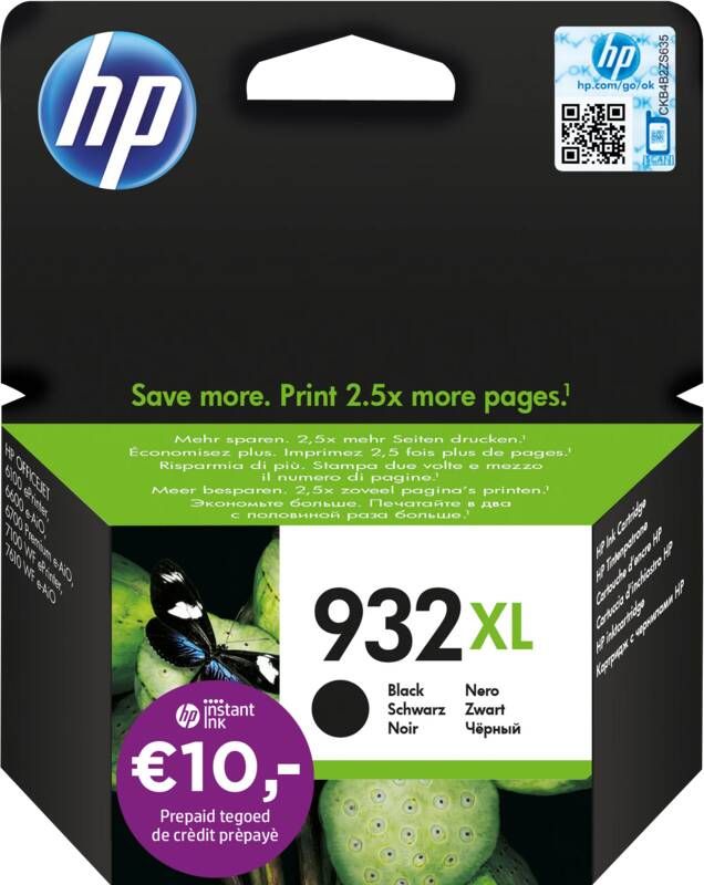 HP Originele 932XL zwarte inktcartridge voor OfficeJet 6100 6600 6700 7100 7510 7610 (CN053AE)