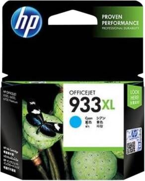 HP 933XL originele cyaan-inktcartridge met grote capaciteit voor OfficeJet 6100 6600 6700 7100 7510 7610 (CN054AE)