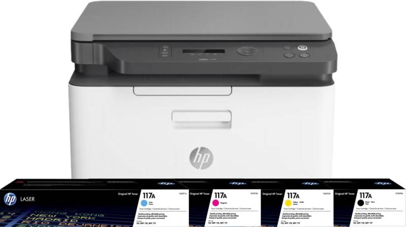 HP Color Laser MFP 178nw + 1 extra set toners