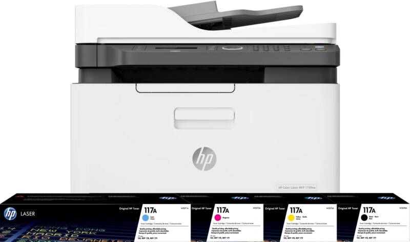HP Color Laser MFP 179fnw + 1 extra set toners