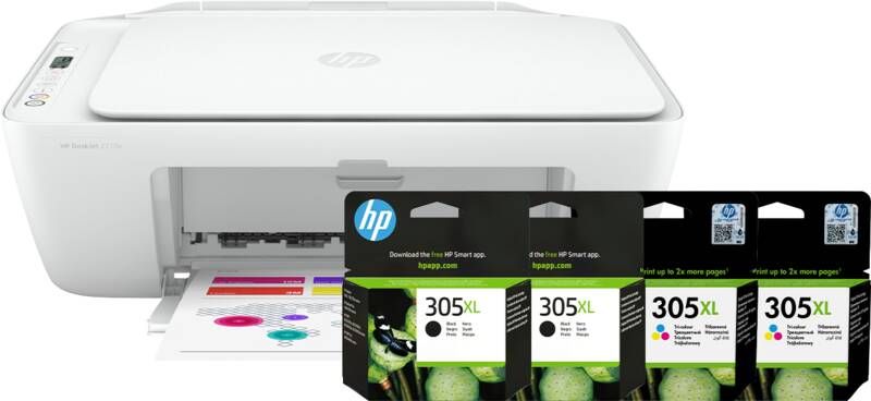 HP Deskjet 2710e + 2 sets extra inkt