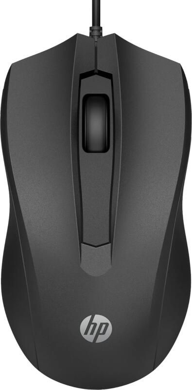 HP 100 Bedrade Muis Zwart