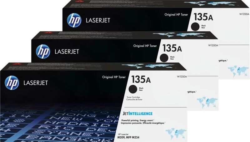 HP 135A LaserJet Toner Zwart (3 stuks)