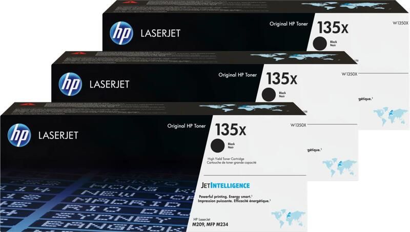 HP 135X LaserJet Toner Zwart (3 stuks)