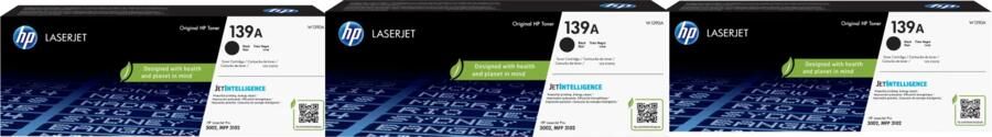 HP 139A Toner Zwart Triple Pack