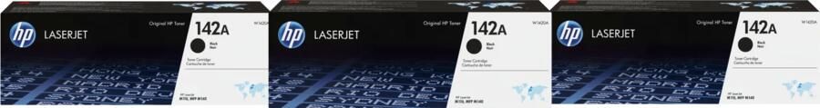 HP 142A Toner Zwart Triple Pack