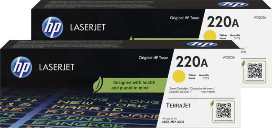 HP 220A LaserJet Toner Geel (2 stuks)