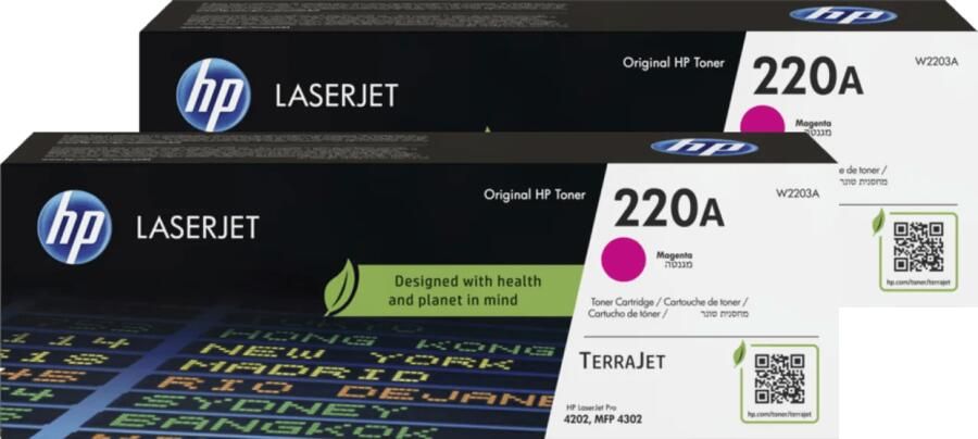 HP 220A LaserJet Toner Magenta (2 stuks)
