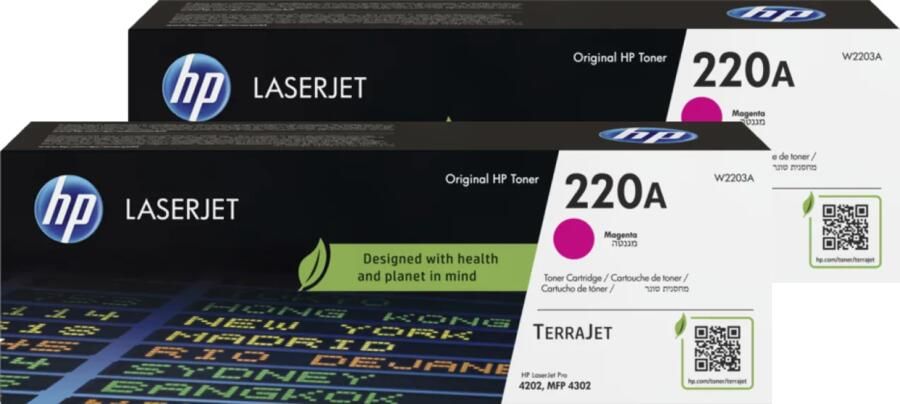 HP 220A LaserJet Toner Magenta (2 stuks)