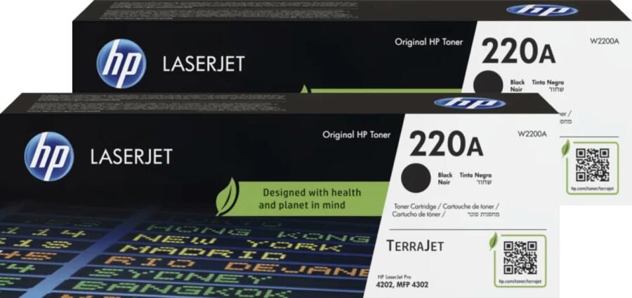 HP 220A LaserJet Toner Zwart (2 stuks)