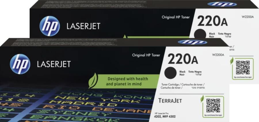 HP 220A LaserJet Toner Zwart (2 stuks)
