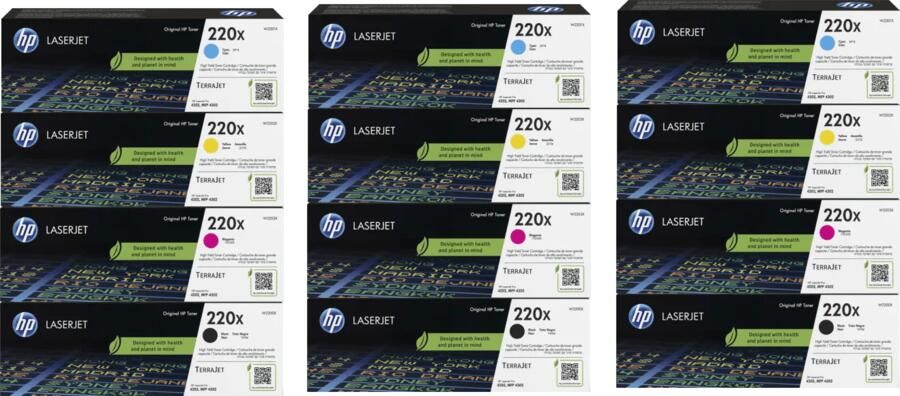 HP 220X LaserJet Toner Combo Pack (3 stuks)