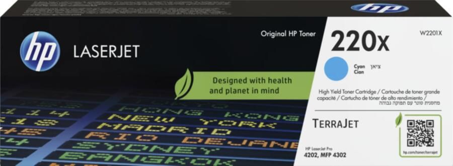 HP 220X LaserJet Toner Cyaan (Hoge Capaciteit)