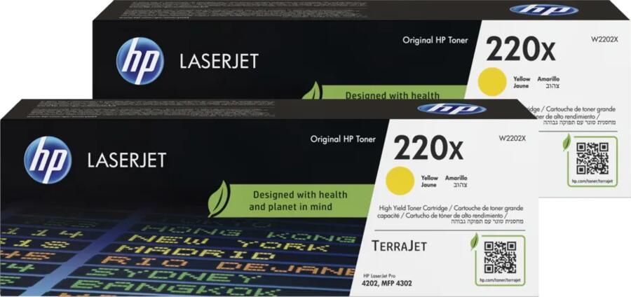 HP 220X LaserJet Toner Geel (2 stuks)