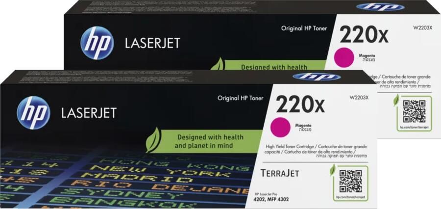 HP 220X LaserJet Toner Magenta (2 stuks)