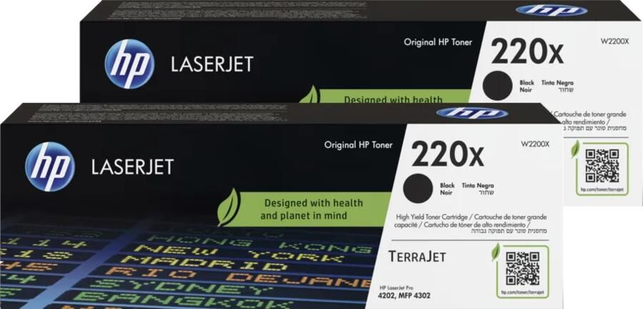 HP 220X LaserJet Toner Zwart (2 stuks)