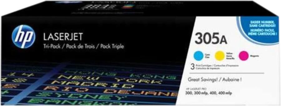 HP 305A 3-pack kleur toner