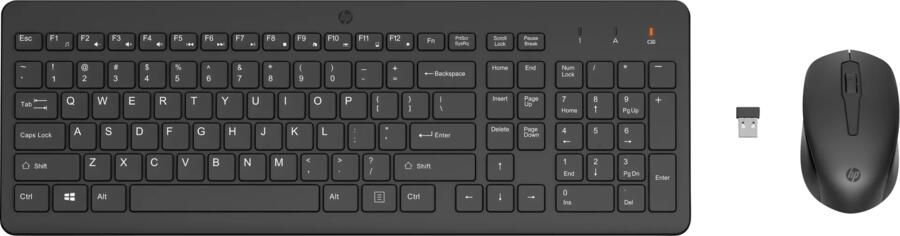 HP 330 draadloze en draadloos toetsenbord en muis Toetsenbord Zwart