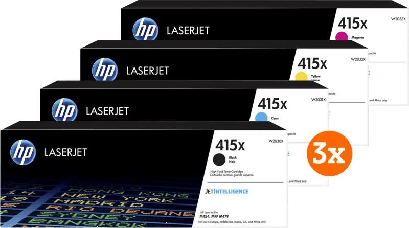 HP 415X Toner Combo Pack (3 stuks)